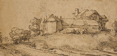 Landscape with a Farmhouse and a Hay Barn Rembrandt